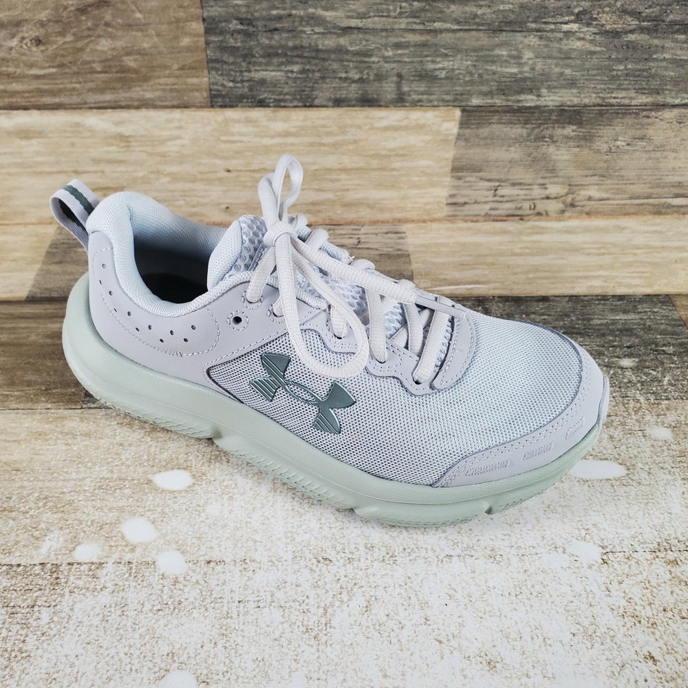 Under Armour Charged Assert 10 Womens Shoes Sz 6.5 Distant Gray Lace Up Sneakers